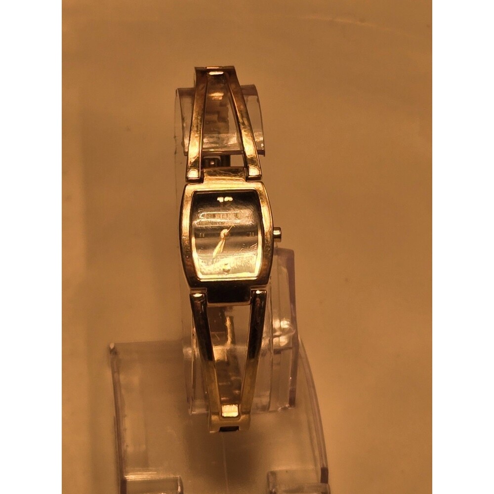 Relic Black Dial Gold Tone St.  Steel Ladies' 18mm Tonneau Watch. New Battery